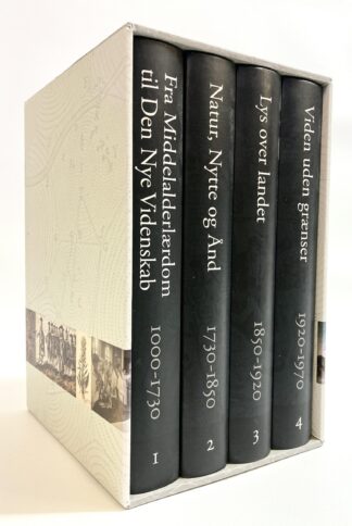 Dansk Naturvidenskabs Historie 1-4. 1) Fra Middelalderlærdom til Den Nye Videnskab 1000-1730. 2) Natur, Nytte og Ånd 1730-1850. 3) Lys over landet 1850-1920. 4) Viden uden grænser 1920-1970.