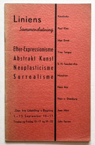Liniens Sammenslutning. Efter-Expressionisme, Abstrakt Kunst, Neoplasticisme, Surrealisme. Katalog.