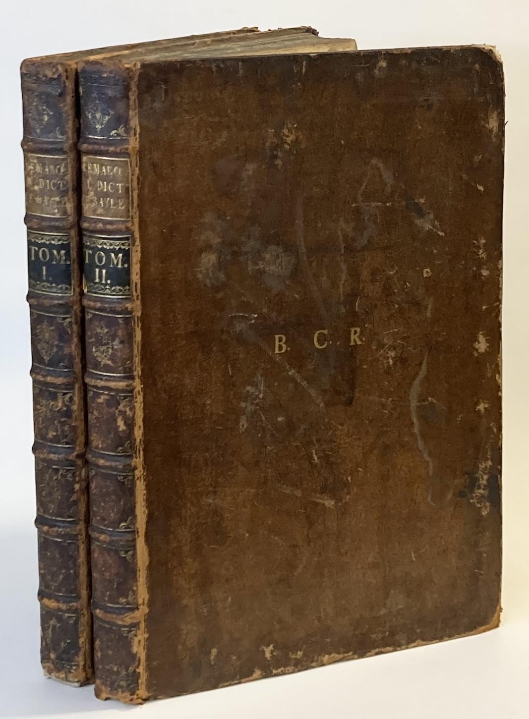 REMARQUES CRITIQUES SUR LE DICTIONNAIRE DE BAYLE. Premiere Partie A=F. Seconde Partie G=Z. Tom. 1-2.