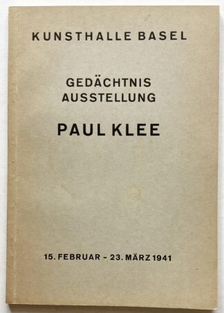 Gedächtnis Ausstellung. Paul Klee.
