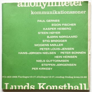 Anonymiteter. Kommunikationszoner.