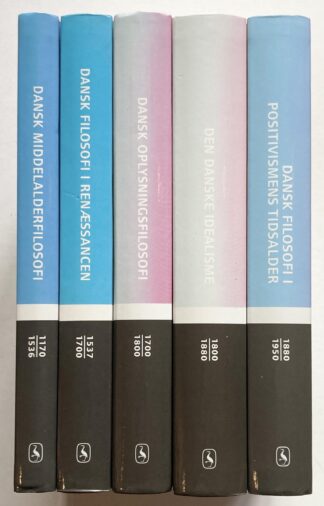 Den danske filosofis historie. I 5 bind. 1: Dansk middelalderfilosofi. 2: Dansk filosofi i renæssancen. 3: Dansk oplysningsfilosofi. 4: Den danske idealisme. 5: Dansk filosofi i positivismens tidsalder.