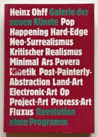 Galerie der neuen Künste. Revolution ohne Programm.