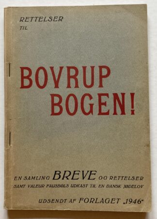 Rettelser til Bovrup Bogen.