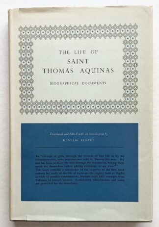 The Life of Saint Thomas Aquinas.