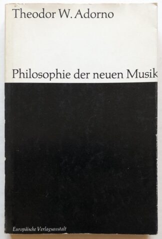 Philosophie der neuen Musik.