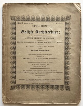 Specimens of Gothic Architecture. Part I.