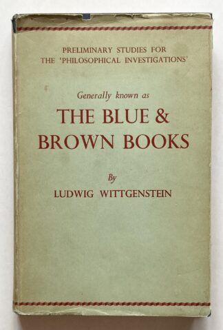 The Blue & Brown Books. (Preliminary Studies for the 'Philosophical Investigations').