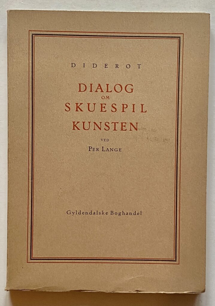 Dialog om skuespilkunsten.